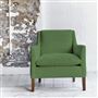 Milan Chair - Brera Lino - Emerald - Walnut Leg