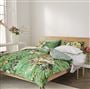 Margaretta Emerald Green Cotton Bed Linen Set