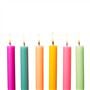 Set of 12 Dining Candles Neon Lights 