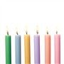 Set of 12 Dining Candles Pastels 