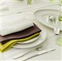 Lario Chocolate Pure Linen Half Runner, Placemats & Napkins 