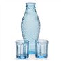 Fish & Fish Carafe & 2 Medium Glasses Gift Set Blue 
