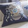 Palette Provençale Indigo Embroidered Cushion
