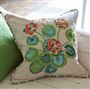 Primevère Fuchsia Embroidered Cushion