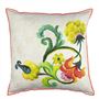 Osier Damasse Fuchsia Cushion - Reverse