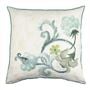 Osier Damasse Eau de Nil Cushion - Reverse