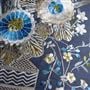 Palette Provençale Indigo Embroidered Cushion