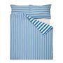 Burlington Stripe Cobalt Stripe Double Duvet Cover - Reverse