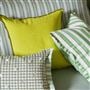 Brera Lino Lime & Moss Linen Decorative Pillow