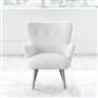 Florence Chair - White Buttons - Beech Leg - Brera Lino Alabaster