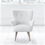 Florence Chair - White Buttons - Beech Leg - Brera Lino Alabaster