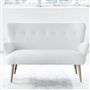 Florence 2 Seater - White Buttons - Beech Leg - Brera Lino Alabaster