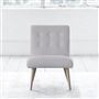 Eva Chair - White Buttons - Beech Leg - Brera Lino Platinum