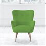 Florence Chair - Self Buttons - Beech Leg - Cassia Grass