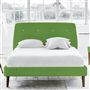 Cosmo Bed - White Buttons - Superking - Walnut Leg - Cassia Grass