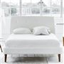 Cosmo Bed - White Buttons - Superking - Walnut Leg - Cassia Chalk