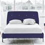 Cosmo Bed - White Buttons - Single - Metal Leg - Cassia Dewberry