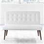 Eva 2 Seater - White Buttons - Walnut Leg - Brera Lino Alabaster