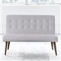 Eva 2 Seater - White Buttons - Walnut Leg - Brera Lino Platinum