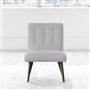 Eva Chair - White Buttons - Walnut Leg - Brera Lino Platinum