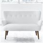 Florence 2 Seater - White Buttons - Walnut Leg - Brera Lino Alabaster