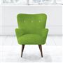 Florence Chair - White Buttons - Walnut Leg - Cassia Grass