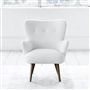 Florence Chair - White Buttons - Walnut Leg - Brera Lino Alabaster