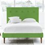 Polka Bed - Self Buttons - Superking - Walnut Leg - Cassia Grass