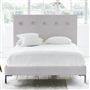 Polka Bed - Self Buttons - Superking - Metal Leg - Brera Lino Platinum