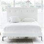 Polka Bed - Self Buttons - Superking - Metal Leg - Cassia Chalk