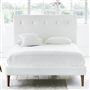 Polka Bed - White Buttons - Superking - Walnut Leg - Cassia Chalk