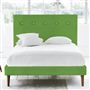 Polka Bed - White Buttons - Superking - Walnut Leg - Cassia Grass