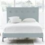 Polka Bed - White Buttons - Superking - Metal Leg - Brera Lino Lapis