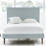 Square Bed - Superking - Walnut Leg - Brera Lino Lapis