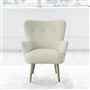 Florence Chair - Self Buttons - Beech Leg - Elrick Chalk