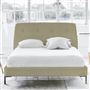 Cosmo Bed - Self Buttons - Superking - Metal Leg - Elrick Hessian