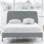 Cosmo Bed - White Buttons - King - Metal Leg - Elrick Zinc