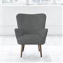 Florence Chair - Self Buttons - Walnut Leg - Elrick Steel