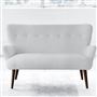 Florence 2 Seater - Self Buttons - Walnut Leg - Cassia Chalk