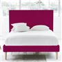 Square Bed - Superking - Beech Leg - Cassia Fuchsia