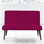 Eva 2 Seater - Walnut Leg - Cassia Fuchsia