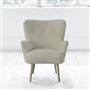 Florence Chair - Self Buttons - Beech Leg - Cassia Dove