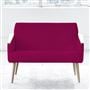 Ray - Two Seater - Beech Leg - Cassia Fuchsia