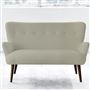 Florence 2 Seater - Self Buttons - Walnut Leg - Cassia Dove