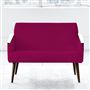 Ray - Two Seater - Walnut Leg - Cassia Fuchsia