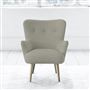 Florence Chair - Self Buttons - Beech Leg - Brera Lino Pebble