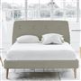 Cosmo Bed - White Buttons - Superking - Beech Leg - Brera Lino Pebble
