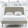 Cosmo Bed - White Buttons - Superking - Beech Leg - Brera Lino Pebble