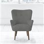 Florence Chair - Self Buttons - Walnut Leg - Brera Lino Granite