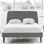 Cosmo Bed - White Buttons - Superking - Walnut Leg - Brera Lino Gra...